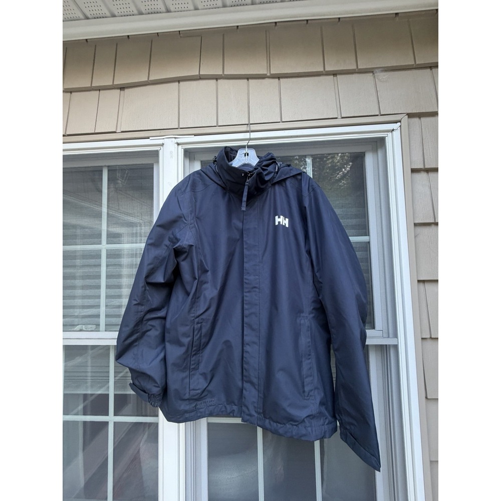 Helly Hansen Captain Tech Protection Hooded Rain Snow Parka Jacket Men's Large